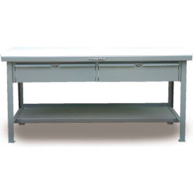 StrongHold Storage Workbench W/ 2 Drawers & Shelf Laminate Square Edge 48