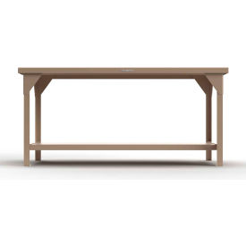 Strong Hold® Extreme Duty Stationary Shop Table w/Shelf Steel 72