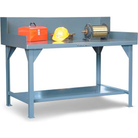 Strong Hold® Extreme Duty Shop Table w/Steel Top Side Guards1 Shelf 72