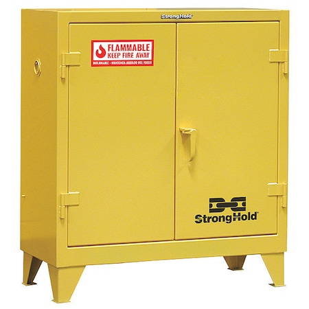 Flammable Safety Cabinet, Heavy, 30 gal., 30 gal, 2 Shelves, 12 ga. Steel, 44 in W x 18 in D MPN:30.5PSC