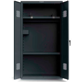 Strong Hold® Heavy Duty Locker 3 Shelves 2 Moveable Hooks 42