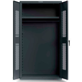 Strong Hold® Heavy Duty Locker 1 Shelf 2 Moveable Hooks 42