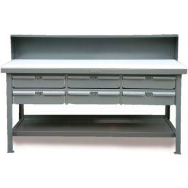 Strong Hold® Extreme Duty Shop Table w/ 6 Drawers UHMW Top 60
