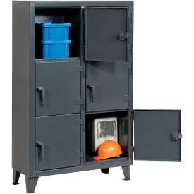 Strong Hold® 3-Tier 6 Door Personal Locker 42