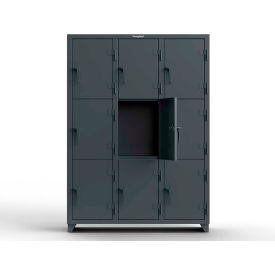 Strong Hold® 3-Tier 9 Door Extra Heavy Duty Locker 54