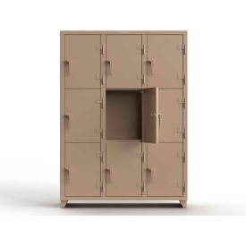 Strong Hold® 3-Tier 9 Door Extra Heavy Duty Locker 54