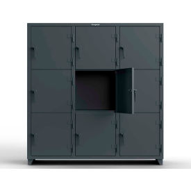 Strong Hold® 3-Tier 9 Door Extra Heavy Duty Locker 72