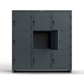 Strong Hold® 3-Tier 9 Door Extra Heavy Duty Locker 72