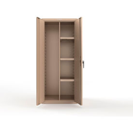 Strong Hold® Heavy Duty Janitorial Cabinet w/ 3 Half Shelves 30