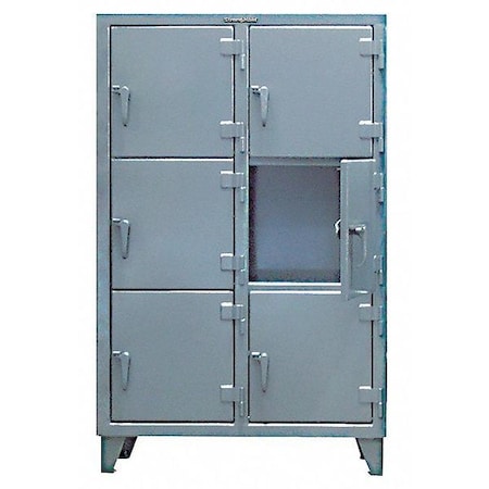 Wardrobe Locker, 42 in W, 18 in D, 68 in H, (2) Wide, (3) Tier, Dark Gray MPN:3.55-18-3TMT