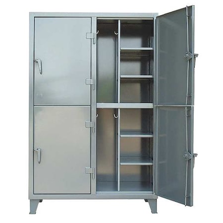 Wardrobe Locker, 50 in W, 24 in D, 78 in H, (2) Tier, (2) Wide, Dark Gray MPN:46-24-2TPL