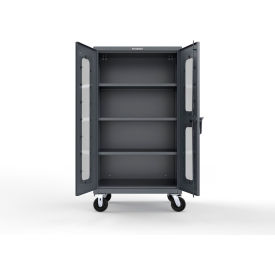 Strong Hold® Extra HD Clearview Mobile Medical Cabinet w/Cylinder Lock 36