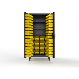 Strong Hold® Extreme Duty Bin Cabinet 3 Shelves 110 Bins 36