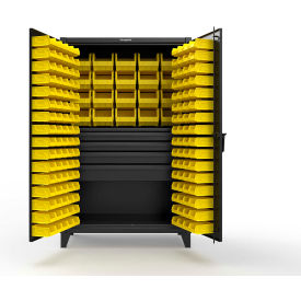 Strong Hold® Extreme Duty Bin Cabinet 164 Bins 4 Drawer 1 Shelf 48