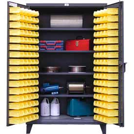 Strong Hold® Heavy Duty Bin Cabinet 46-BS-244 - With 144 Bins 48x24x78 46-BS-244