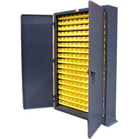 Strong Hold® Heavy Duty Slim Line Bin Cabinet 46-BSC-100 - With 187 Bins 48x10x72 46-BSC-100