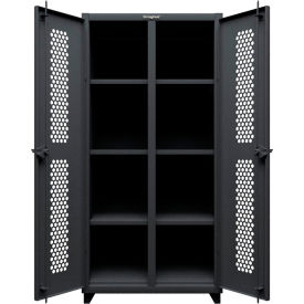 Strong Hold® Double Shift Storage Cabinet 14 Gauge 36