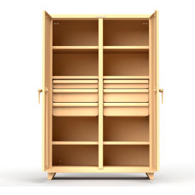 Stronghold Heavy Duty Double Shift Storage Cabinet w/ 6 Drawers 14 Gauge 48