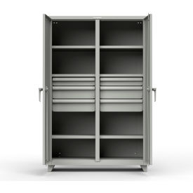 Stronghold Heavy Duty Double Shift Storage Cabinet w/ 6 Drawers 14 Gauge 48