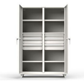 Stronghold Heavy Duty Double Shift Storage Cabinet w/ 6 Drawers 14 Gauge 48