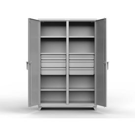 Stronghold Heavy Duty Double Shift Storage Cabinet w/ 6 Drawers 14 Gauge 48