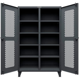 Strong Hold® Ventilated Hex Double Shift Cabinet 12 Gauge 48