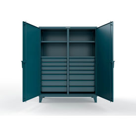 Strong Hold® Double Shift Storage Cabinet with 14 Drawers 12 GA 60