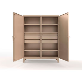 Strong Hold® Double Shift Storage Cabinet with 6 Drawers 12 GA 60
