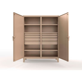 Strong Hold® Double Shift Storage Cabinet with 8 Drawers 12 GA 60