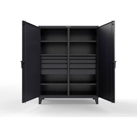 Strong Hold® Double Shift Storage Cabinet with 8 Drawers 12 GA 60