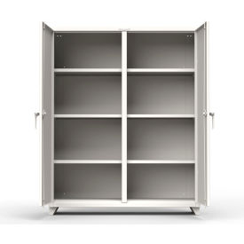 Stronghold Heavy Duty Double Shift Storage Cabinet 14 Gauge 60