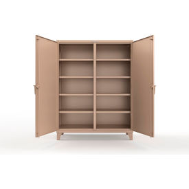 Strong Hold® Double Shift Storage Cabinet with 8 Shelves 12 GA 60