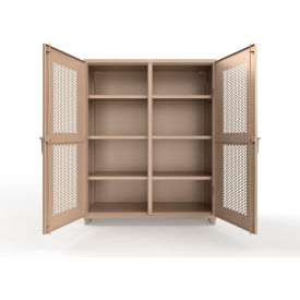 Strong Hold® Double Shift Ventilated Hex Cabinet 14 GA 60