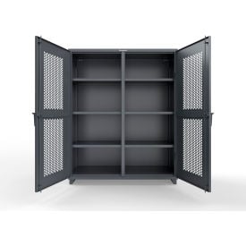 Strong Hold® Double Shift Ventilated Hex Cabinet 14 GA 60