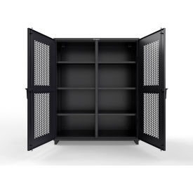 Strong Hold® Double Shift Ventilated Hex Cabinet 14 GA 60