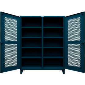 Strong Hold® Ventilated Hex Double Shift Cabinet 12 GA 60