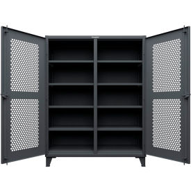 Strong Hold® Ventilated Hex Double Shift Cabinet 60