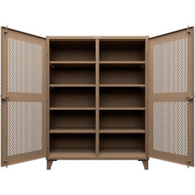 Strong Hold® Ventilated Diamond Double Shift Cabinet 12 GA 60