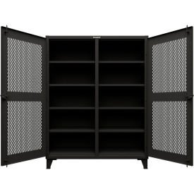 Strong Hold® Ventilated Diamond Double Shift Cabinet 12 GA 60