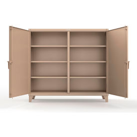 Strong Hold® Double Shift Storage Cabinet with 6 Shelves 12 GA 72