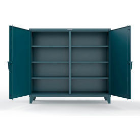 Strong Hold® Double Shift Storage Cabinet with 6 Shelves 12 GA 72