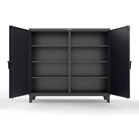 Strong Hold® Double Shift Storage Cabinet with 6 Shelves 12 GA 72