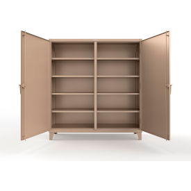 Strong Hold® Double Shift Storage Cabinet with 8 Shelves 12 GA 72