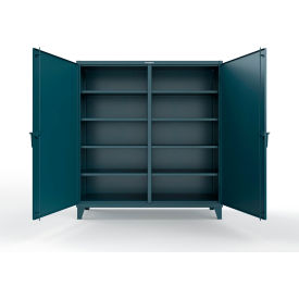 Strong Hold® Double Shift Storage Cabinet with 8 Shelves 12 GA 72