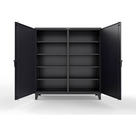 Strong Hold® Double Shift Storage Cabinet with 8 Shelves 12 GA 72