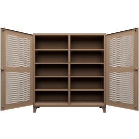 Strong Hold® Ventilated Hex Double Shift Cabinet 12 GA 72