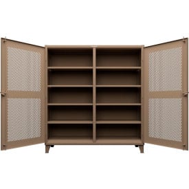 Strong Hold® Ventilated Diamond Double Shift Cabinet 12 GA 72