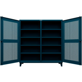 Strong Hold® Ventilated Diamond Double Shift Cabinet 12 GA 72