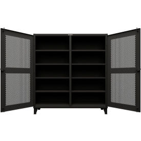 Strong Hold® Ventilated Diamond Double Shift Cabinet 12 GA 72