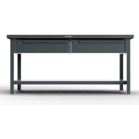 Strong Hold® Extreme Duty Shop Table Workbench 2 Drawers 1 Shelf72